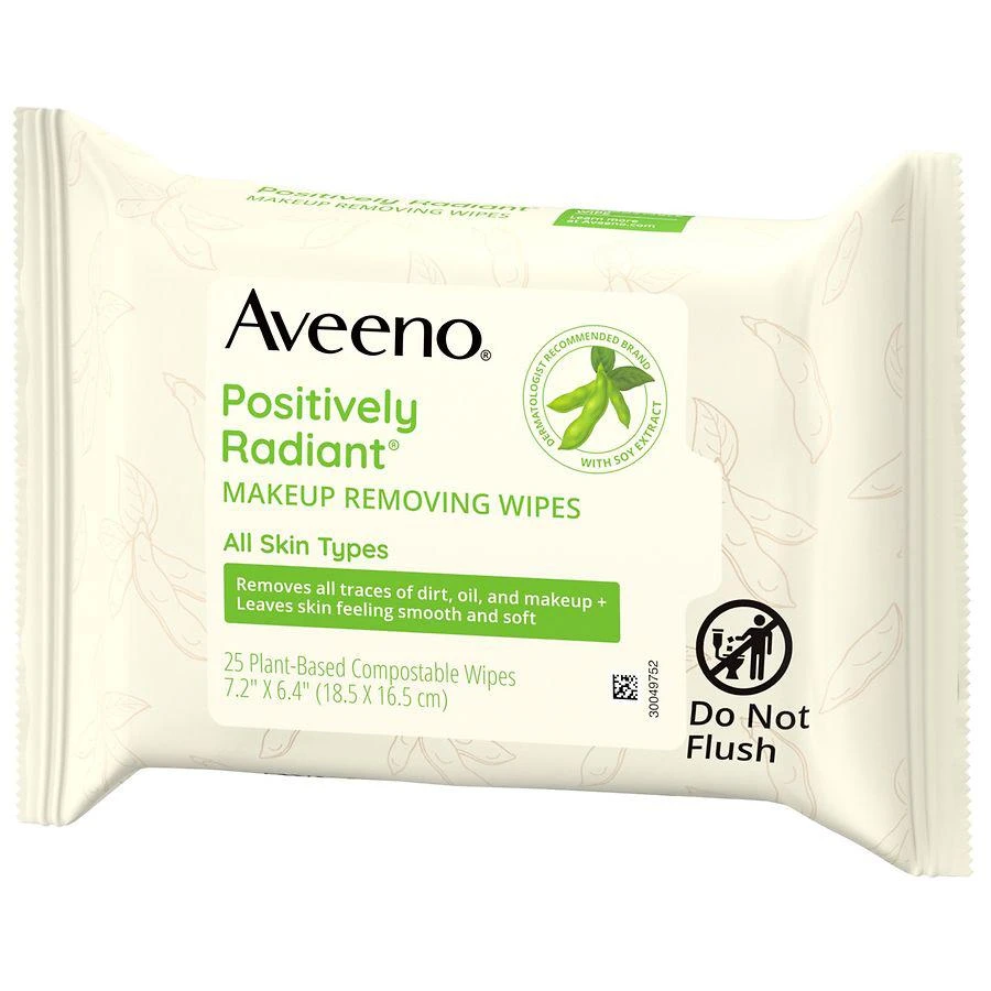 商品Aveeno|Positively Radiant Oil-Free Makeup Removing Face Wipes,价格¥68,第3张图片详细描述