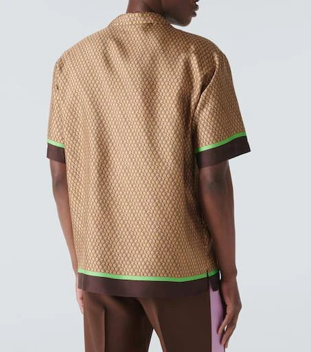 商品Gucci|Logo真丝保龄球衬衫,价格¥13399,第4张图片详细描述