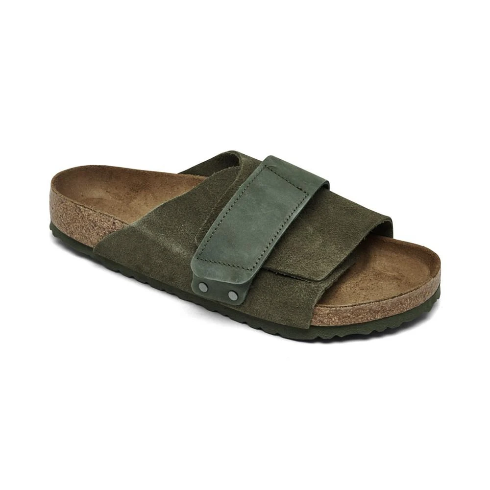 商品Birkenstock|Men's Kyoto Suede Leather Strappy Slide Sandals from Finish Line,价格¥635,第1张图片