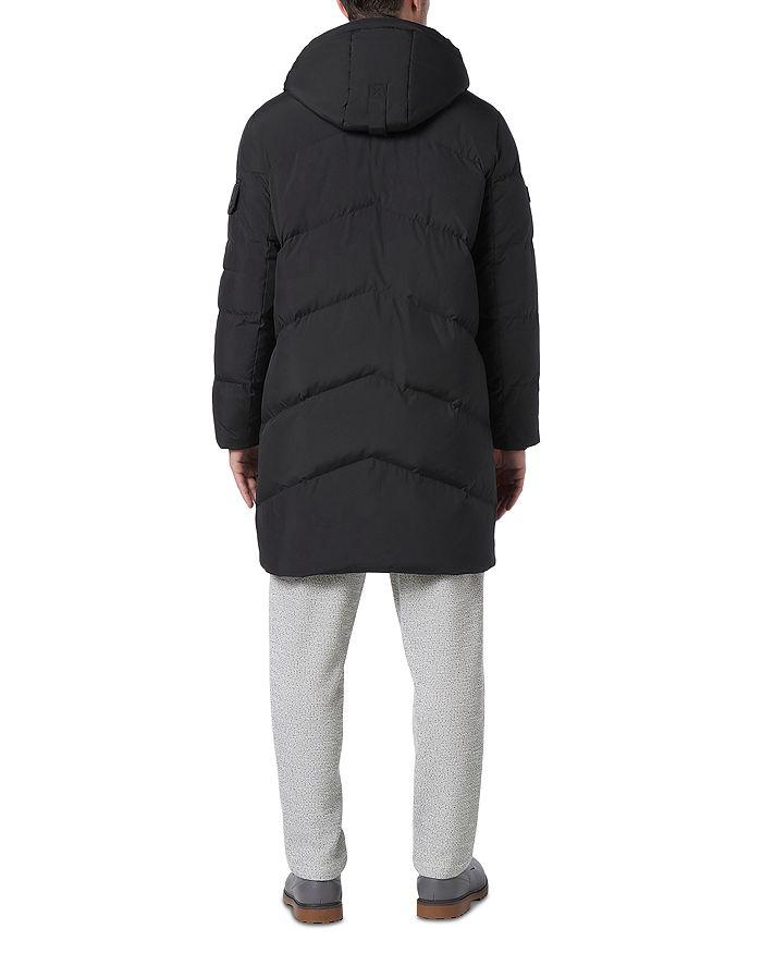 Sullivan Chevron Quilted Knee Length Parka with Hood商品第2张图片规格展示