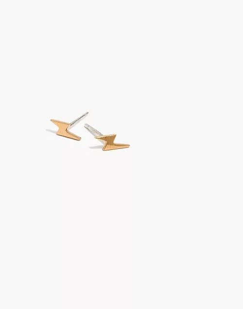 商品Madewell|Vermeil Lightning Stud Earrings,价格¥299,第1张图片