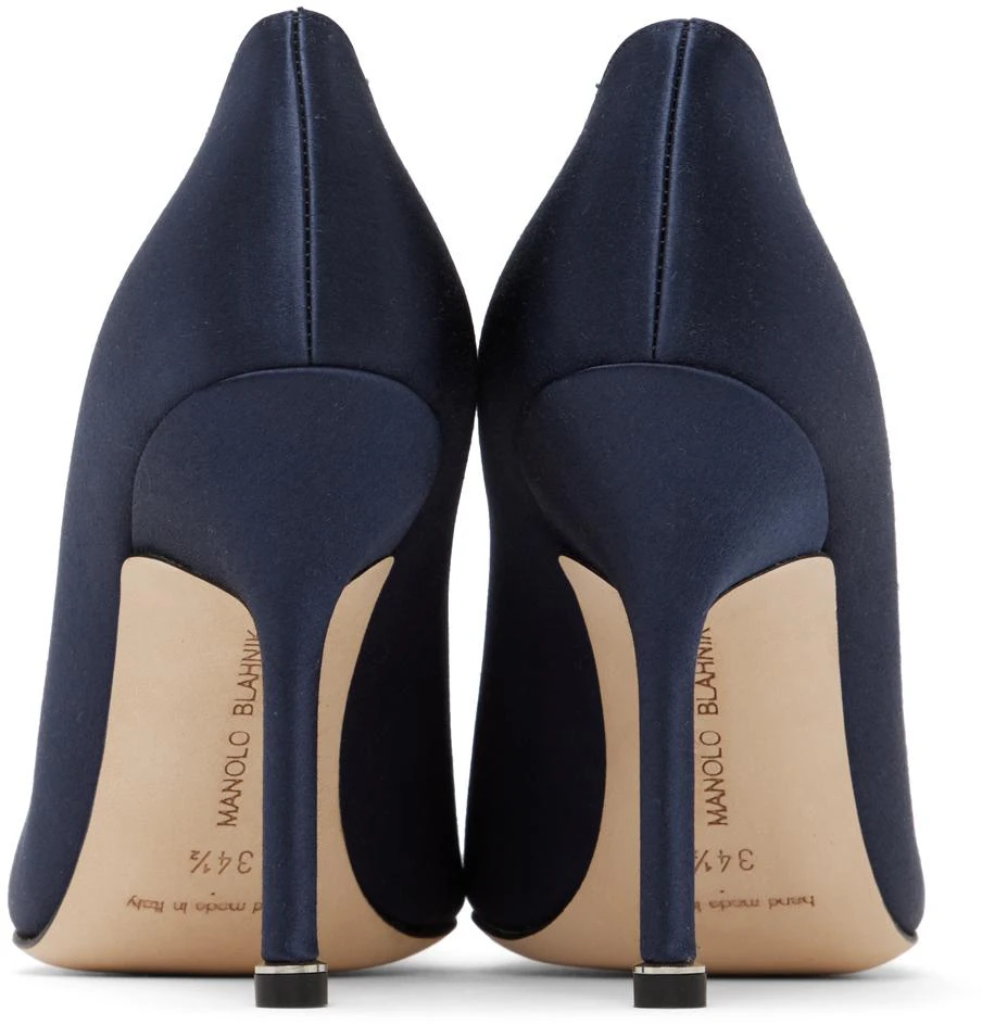 商品Manolo Blahnik|Navy Hangisi 105 Pumps,价格¥7639,第2张图片详细描述