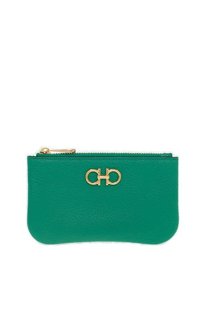 商品Salvatore Ferragamo|Salvatore Ferragamo Logo Plaque Zipped Key Holder,价格¥1623,第1张图片