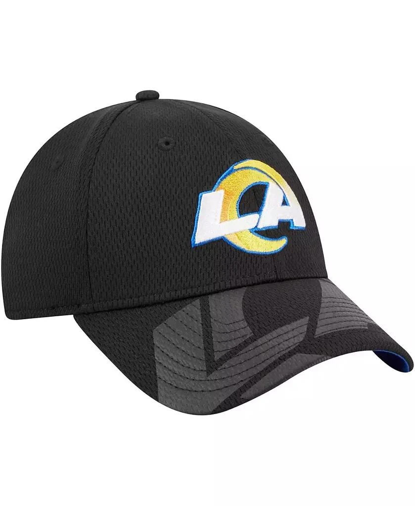 商品New Era|Men's Black Los Angeles Rams Top Visor 9FORTY Adjustable Hat,价格¥247,第3张图片详细描述