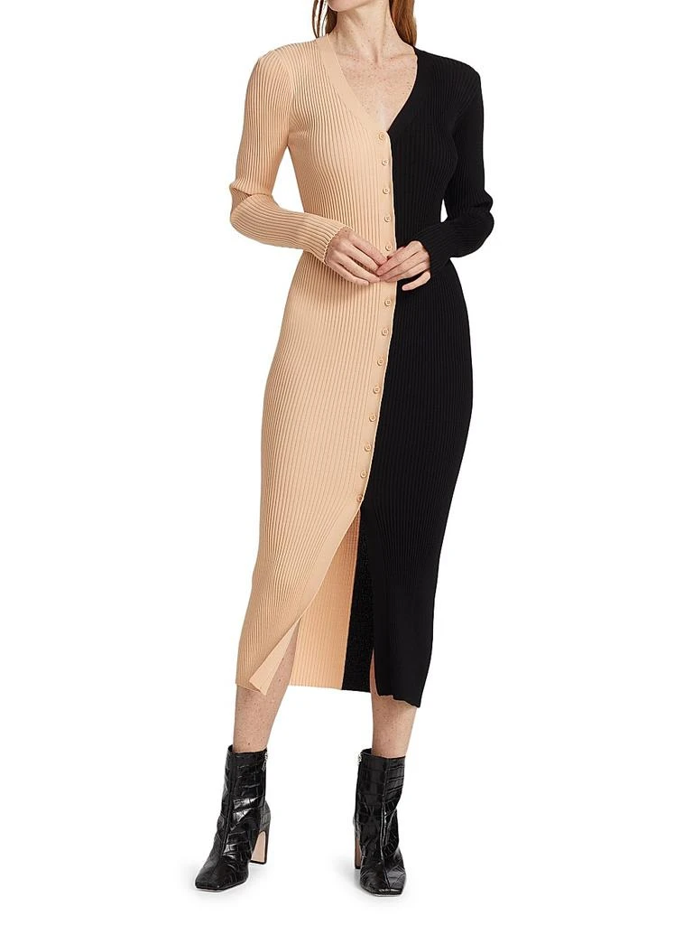 商品Staud|Shoko Colorblocked Midi-Dress,价格¥1228,第2张图片详细描述