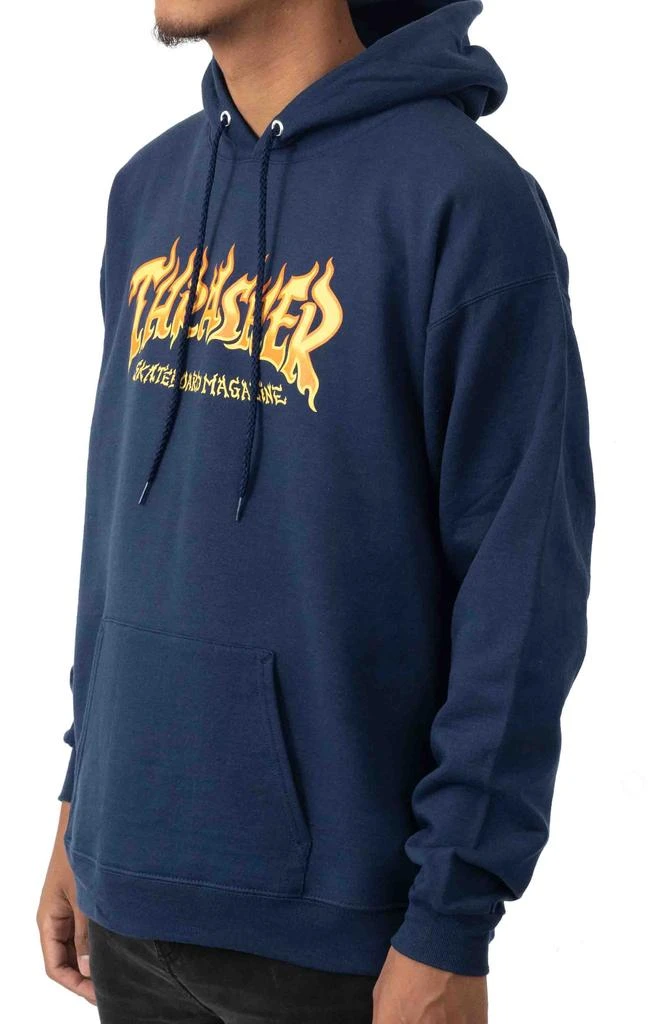 商品Thrasher|Fire Logo Pullover Hoodie - Navy ,价格¥176,第2张图片详细描述