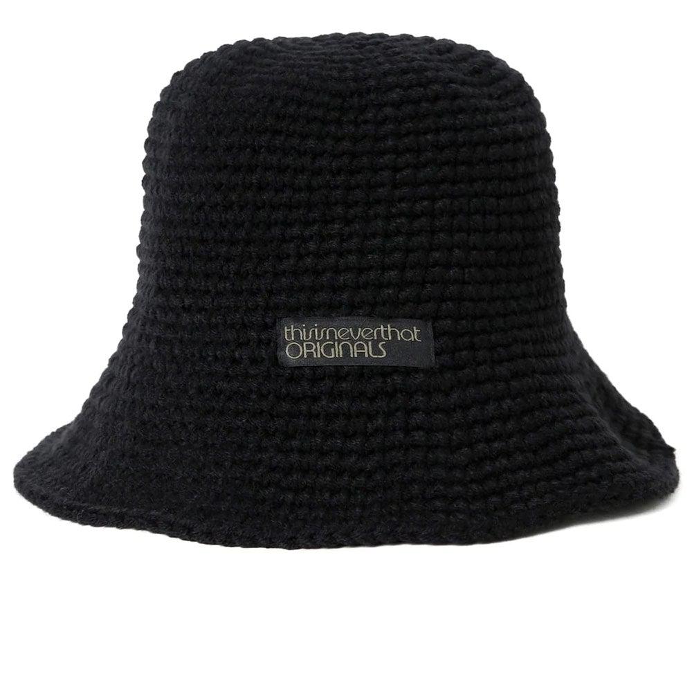 Knitted Bucket Hat 'Black'商品第1张图片规格展示