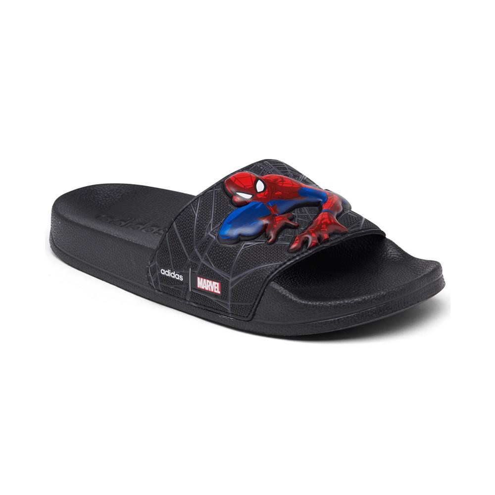 商品Adidas|Little Boys Spider-Man Adilette Shower Slide Sandals from Finish Line,价格¥148,第1张图片