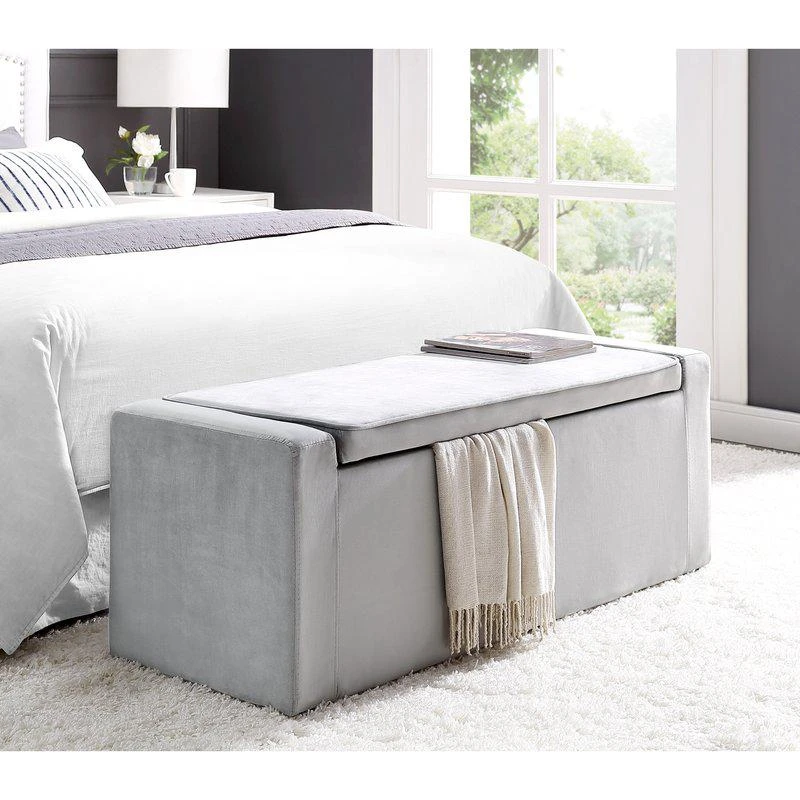 商品Inspired Home|Carson Storage Bench,价格¥1491,第1张图片