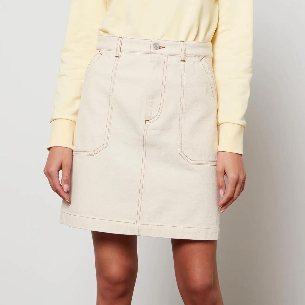 商品A.P.C.|A.P.C. Women's Lea Skirt - Ecru,价格¥625,第1张图片