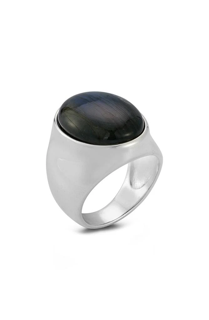 商品Yield of Men|Sterling Silver Labradorite Signet Ring,价格¥960,第1张图片