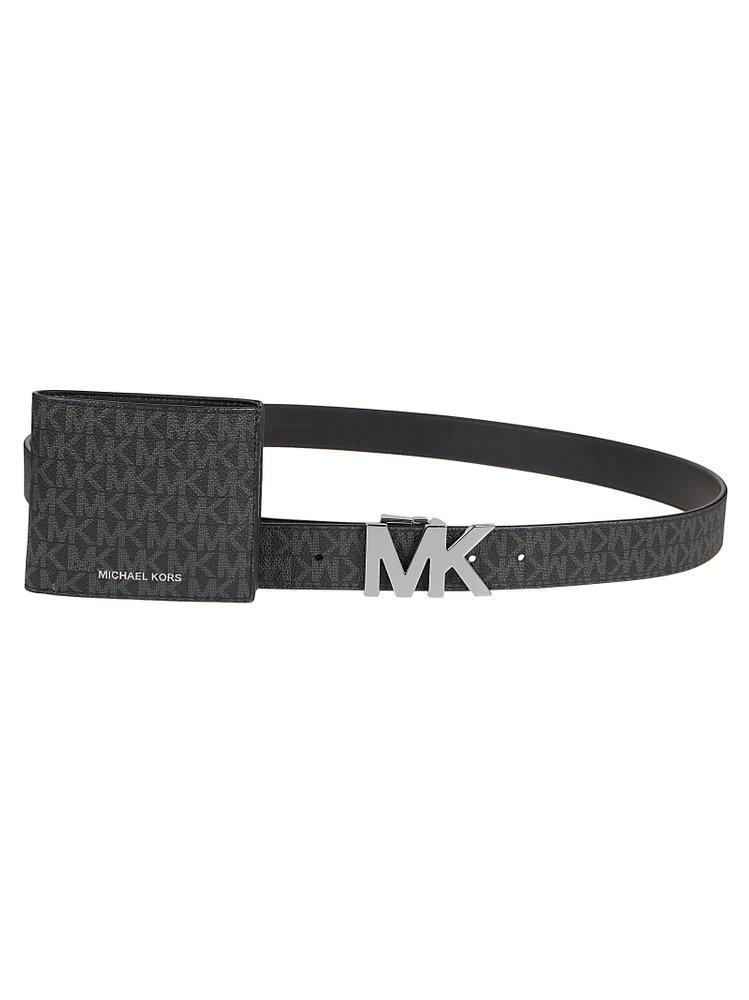 Michael Kors Logo Belt And Monogram Billfold Wallet Set商品第1张图片规格展示