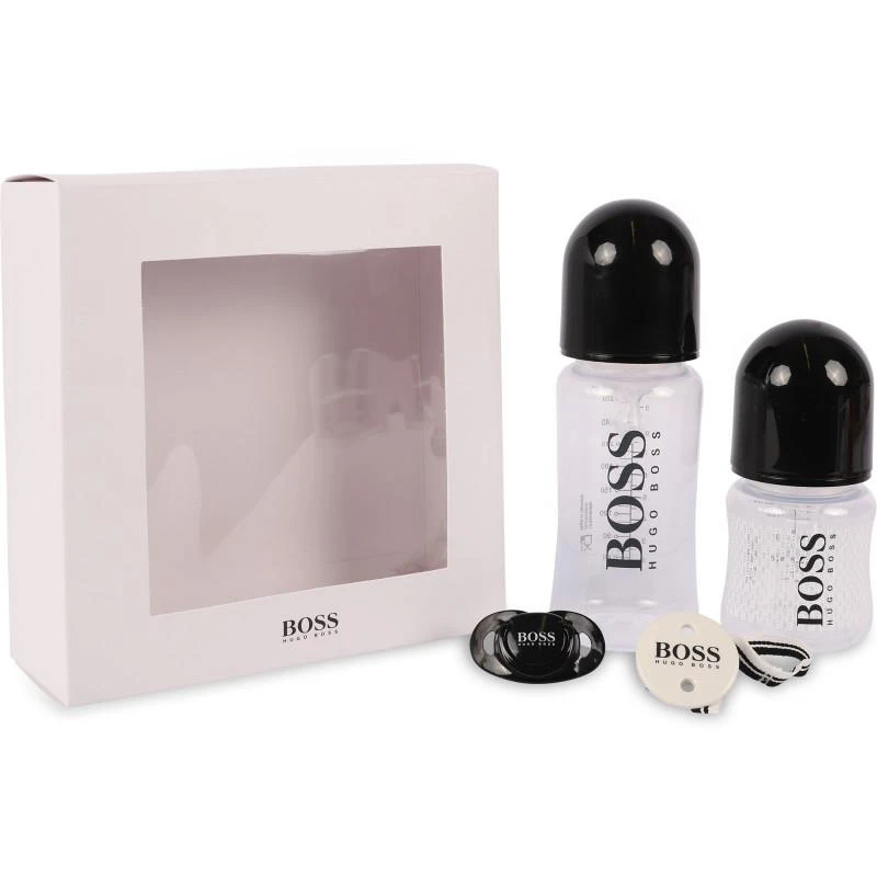 商品Boss Kids|Set of logo bottles and dummy in black,价格¥941,第1张图片