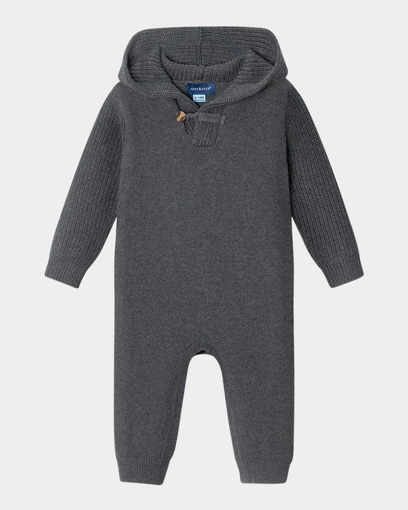 商品Andy & Evan|Boy's Hooded Toggle Sweater Romper, Size Newborn-24M,价格¥422,第1张图片