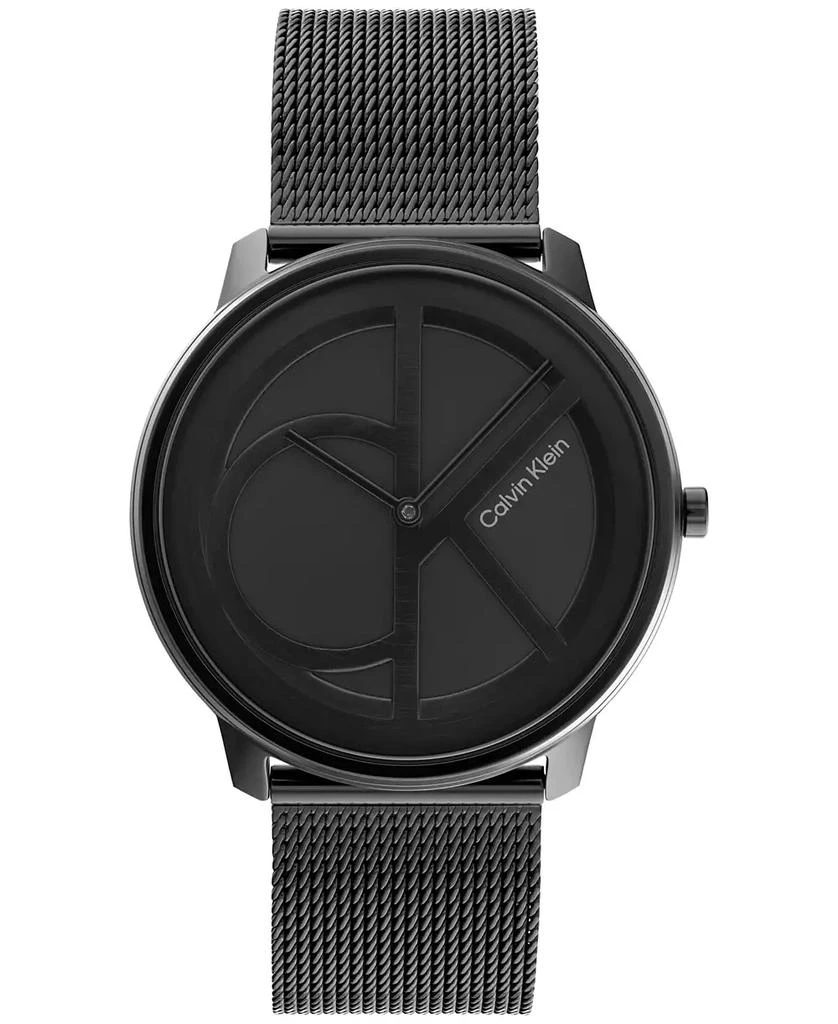 商品Calvin Klein|Black Stainless Steel Mesh Bracelet Watch 40mm,价格¥802,第1张图片