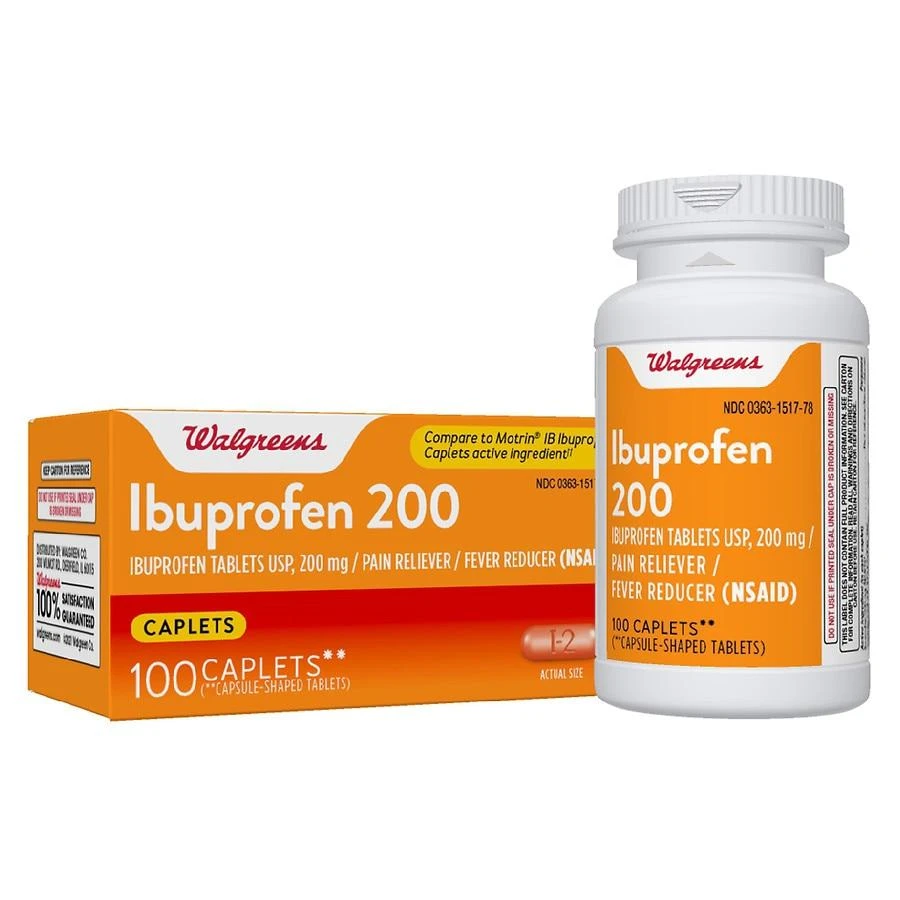 商品Walgreens|Ibuprofen USP, 200 mg Pain Reliever/Fever Reducer, Caplets,价格¥62,第3张图片详细描述