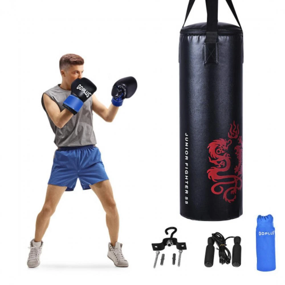 商品Hivvago|5 Pieces 40Lbs Filled Punching Boxing Set with Jump Rope and Gloves,价格¥815,第4张图片详细描述