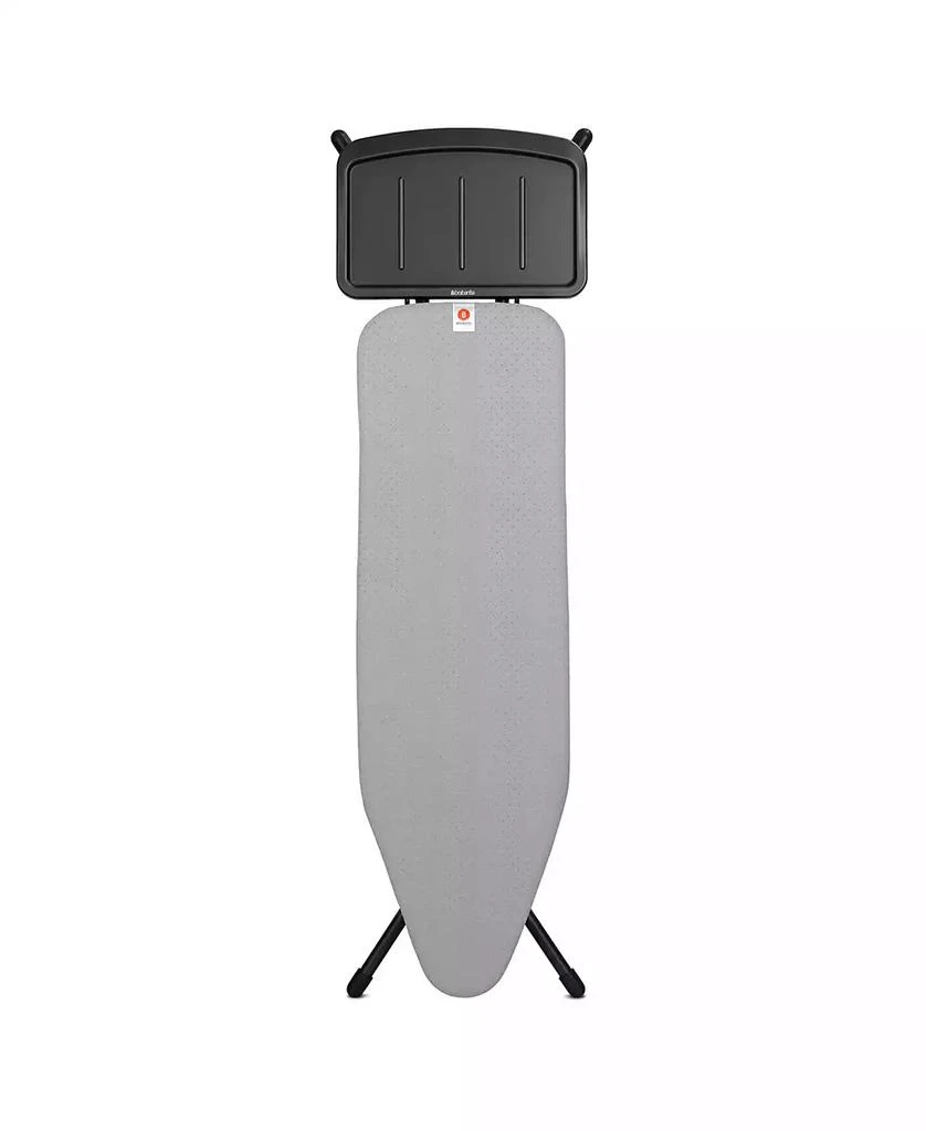 商品Brabantia|Ironing Board B, 49" x 15", 124 x 38 Centimeter - Solid Steam Unit Holder, 1" 25 Millimeter Black Frame, Metalized,价格¥1466,第1张图片