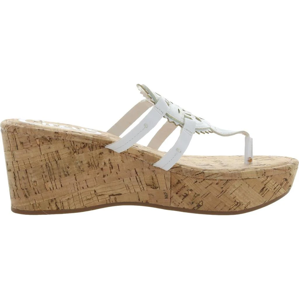 商品Sam Edelman|Circus by Sam Edelman Womens Rocky Faux Leather Thong Wedges,价格¥67,第4张图片详细描述