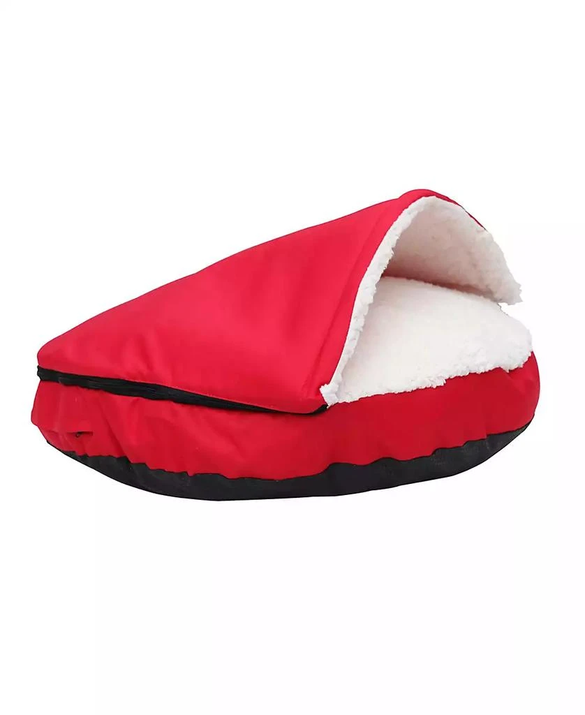 Happycare Textiles Durable Oxford to Sherpa Pet Cave and Round Pet Bed with Removable Top and Insert 商品