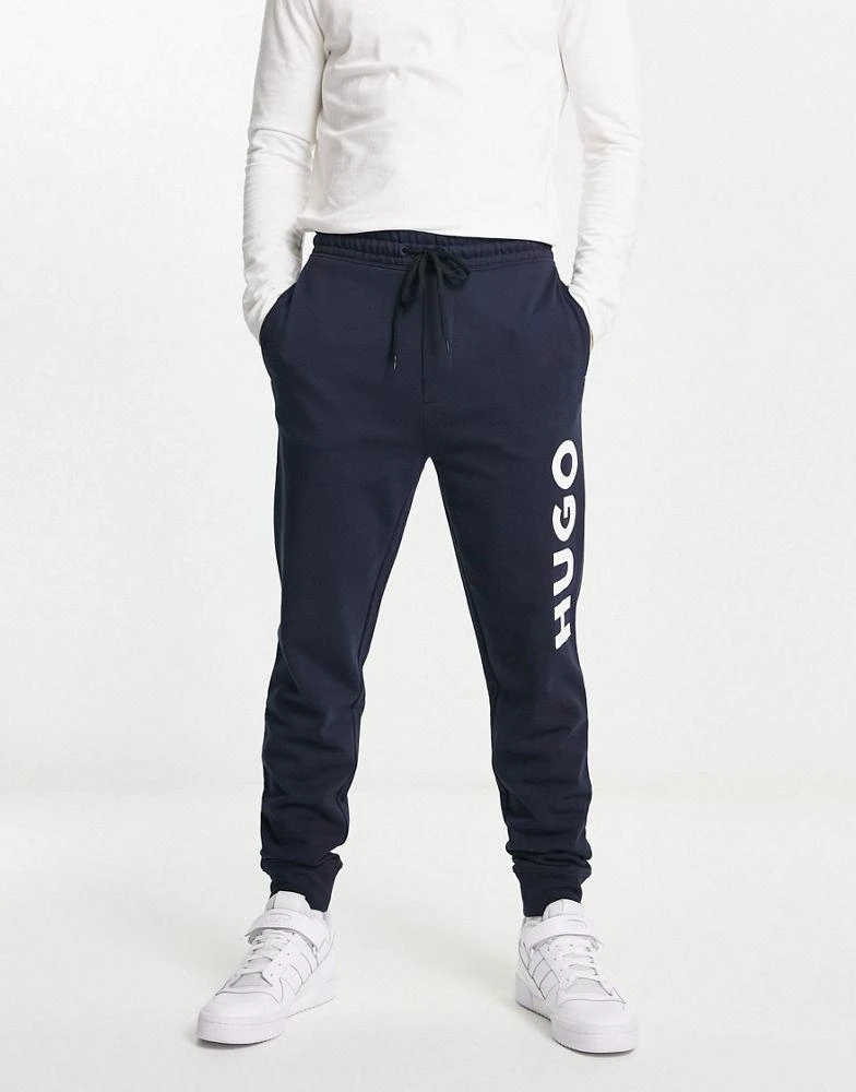 商品Hugo Boss|HUGO Dutschi large logo joggers in navy,价格¥481,第2张图片详细描述