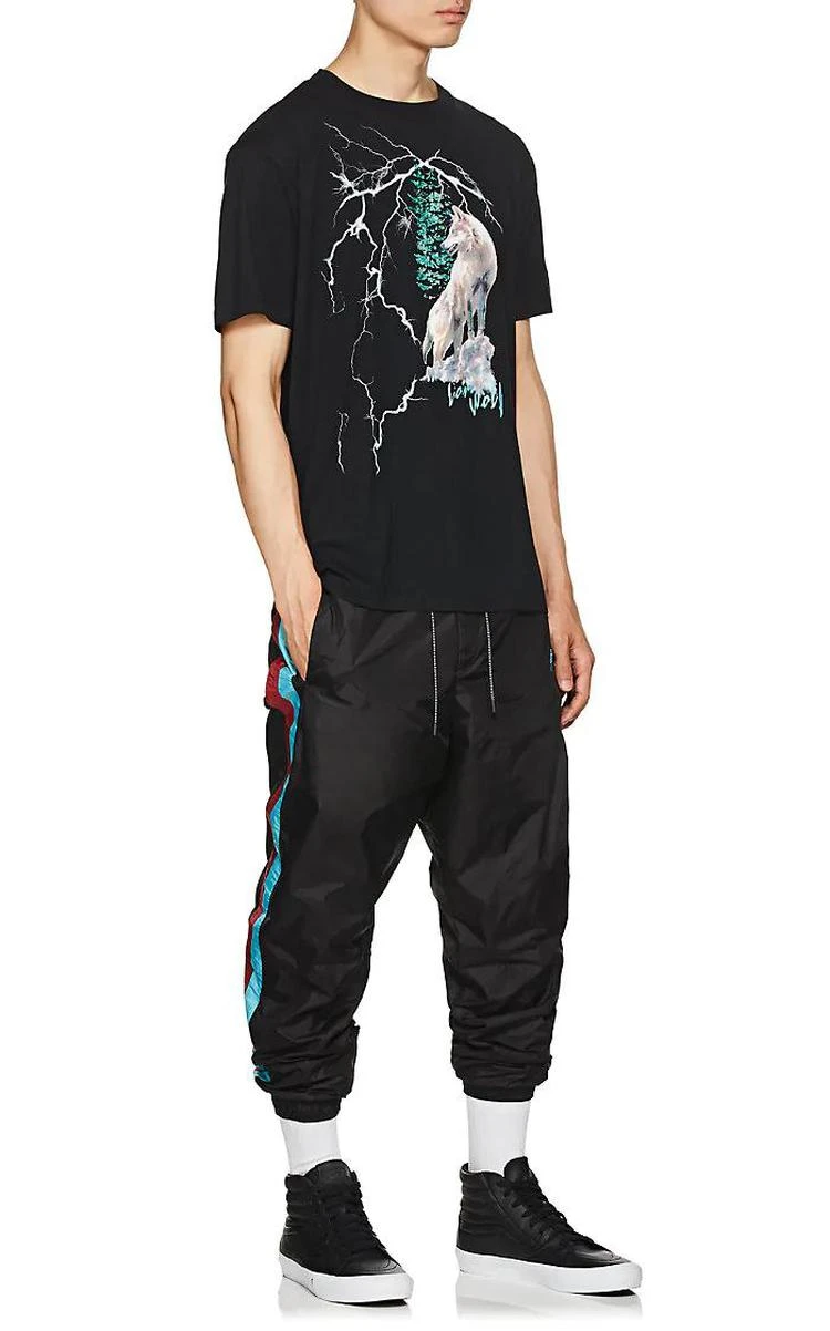 商品Marcelo Burlon|Wolf-Print Cotton T-Shirt,价格¥2568,第2张图片详细描述