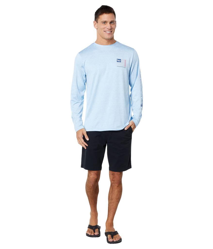 商品Vineyard Vines|Long Sleeve Tarpon Rod Flag Harbor T-Shirt,价格¥390,第6张图片详细描述