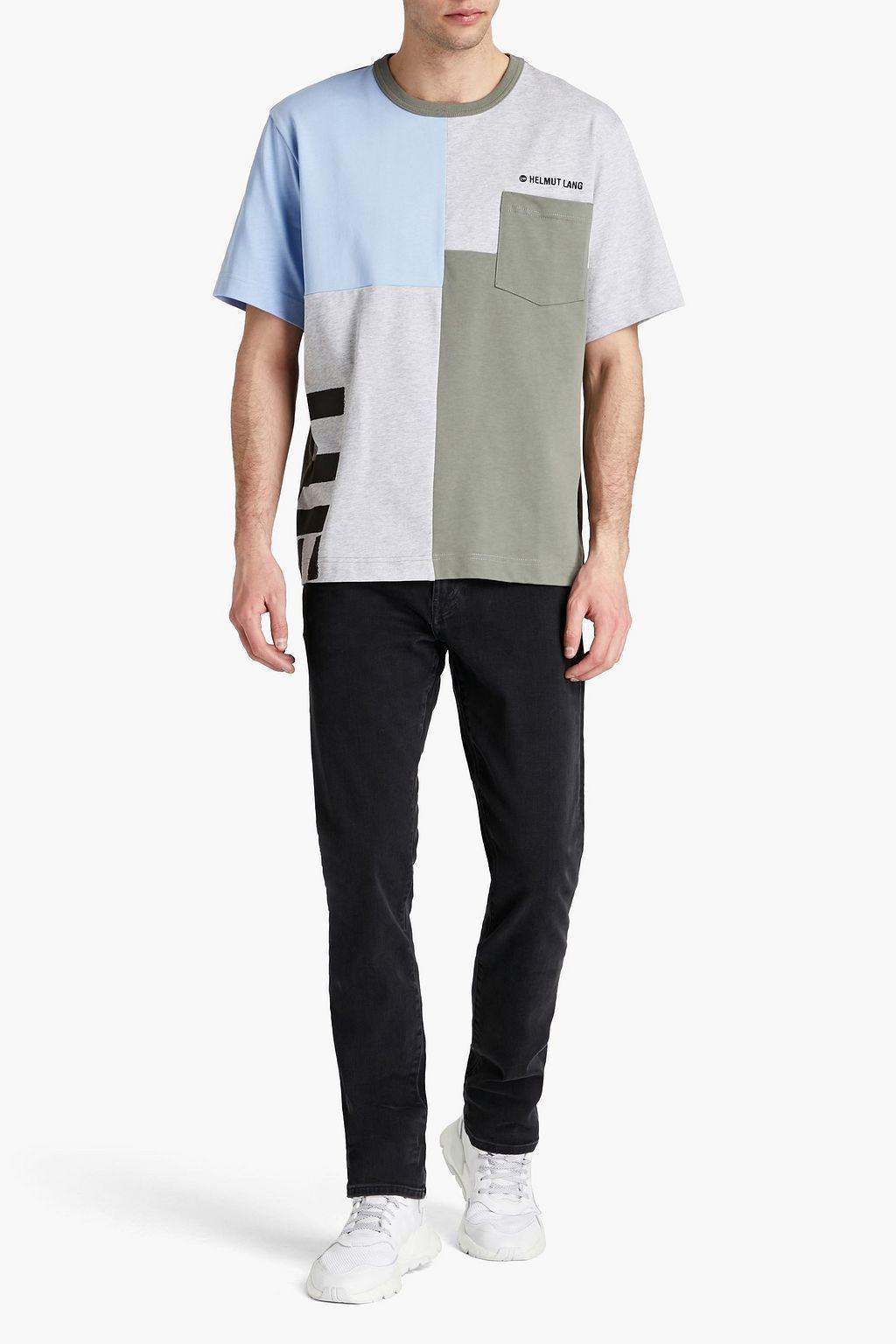 商品Helmut Lang|Embroidered printed cotton-jersey T-shirt,价格¥531,第4张图片详细描述