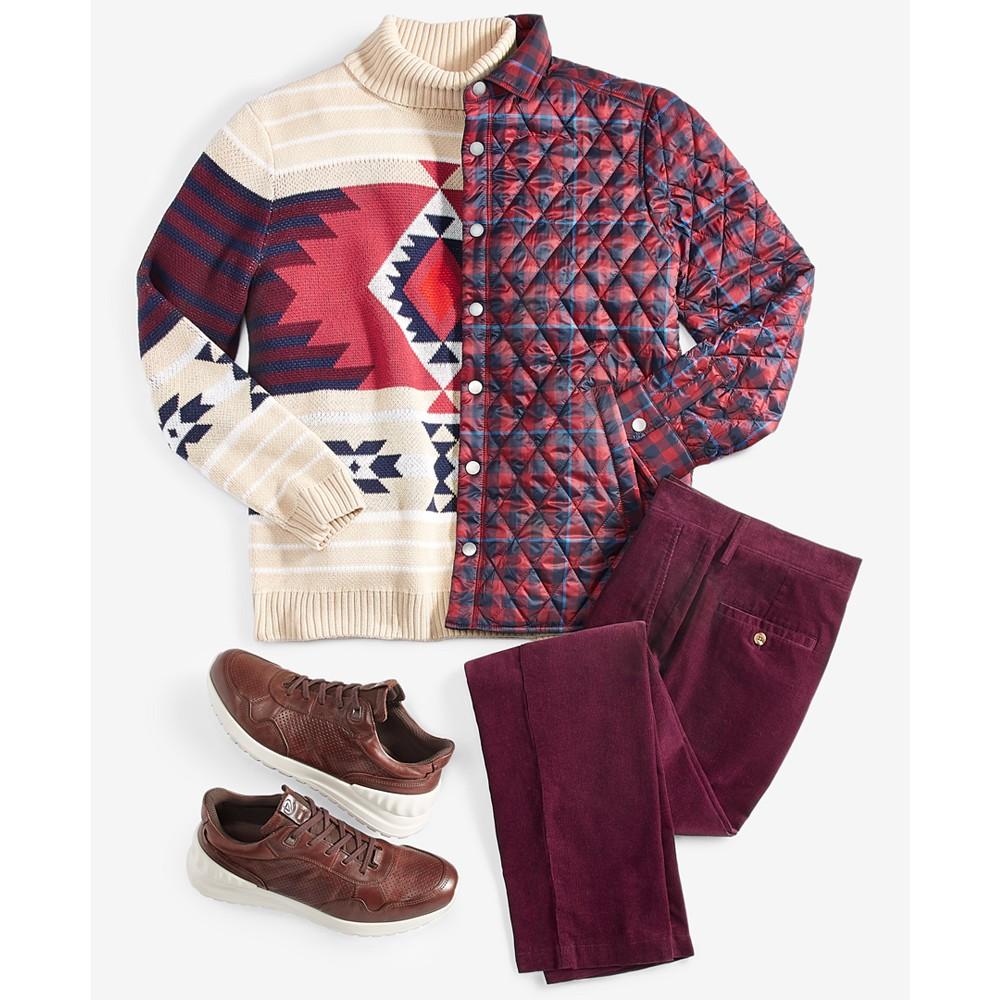 Men's Chunky Fair Isle Turtleneck Pullover Sweater, Created for Macy's商品第7张图片规格展示