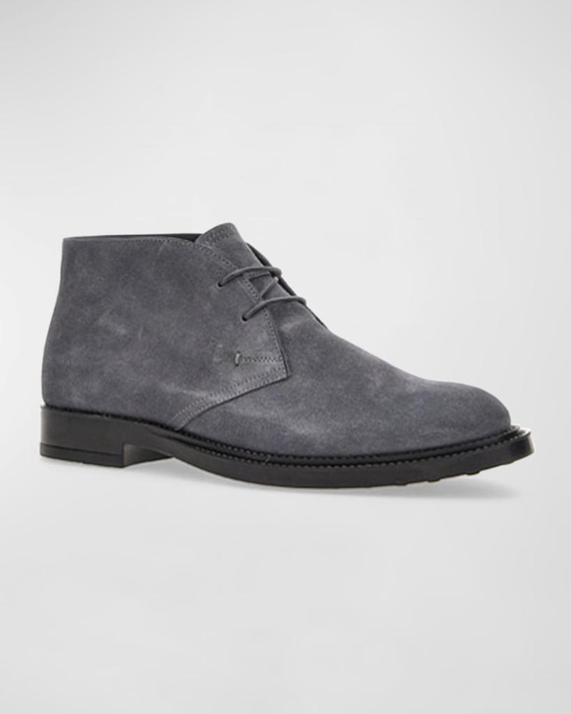 Men's Water-Repellent Leather Chukka Boots商品第4张图片规格展示