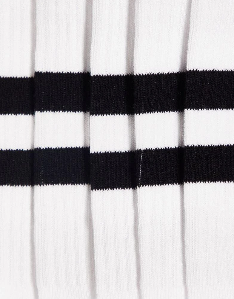 商品ASOS|ASOS DESIGN 5 pack sport socks in white with black stripe,价格¥159,第2张图片详细描述