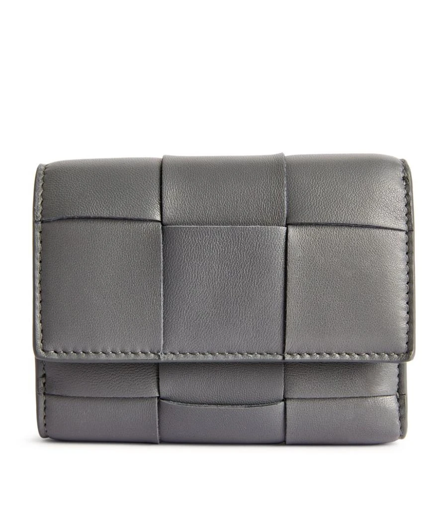 商品Bottega Veneta|Leather Intreccio Trifold Wallet,价格¥5152,第1张图片