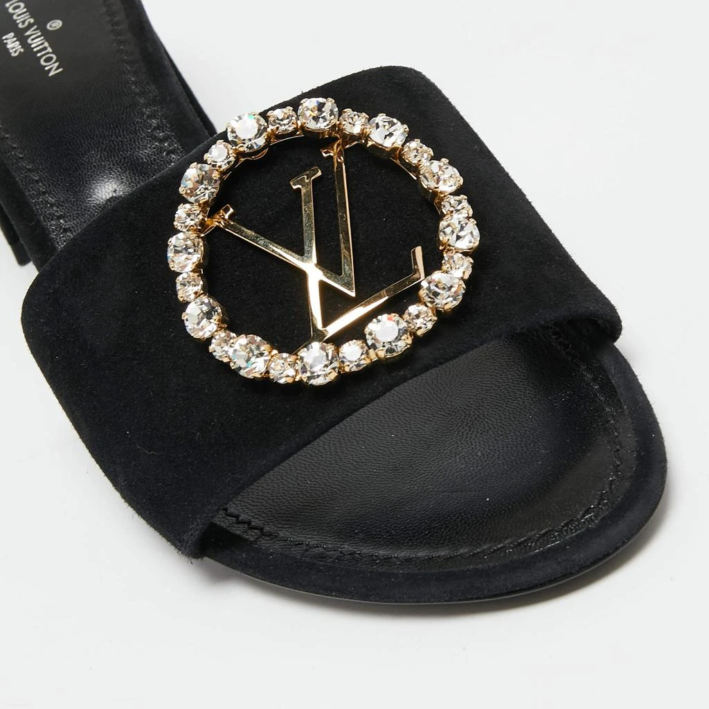 Louis Vuitton Black Suede Madeleine Slide Sandals Size 38 商品