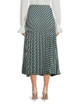 商品Max Studio|Geometric Print Pleated Midi Skirt,价格¥226,第2张图片详细描述