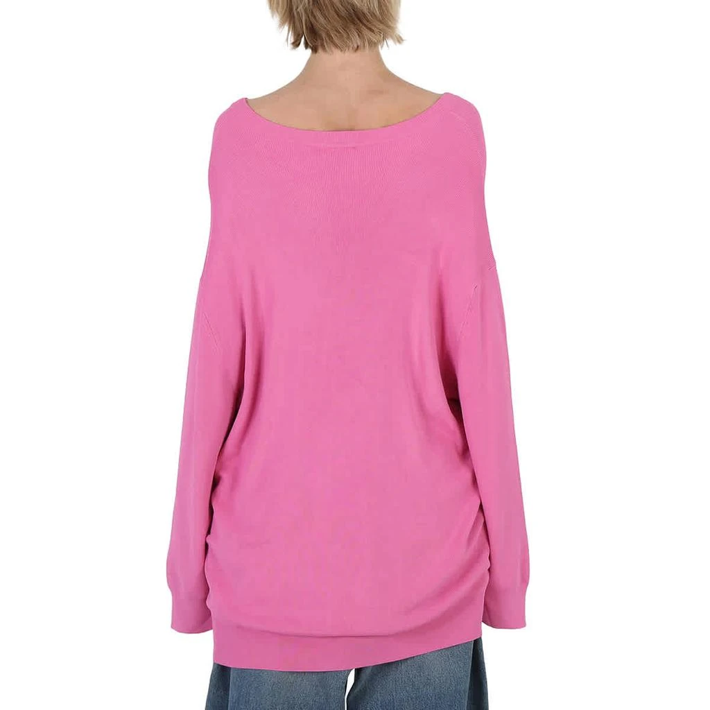 商品Balenciaga|Ladies Pink Oversized V-Neck Knit Sweater,价格¥3708,第2张图片详细描述