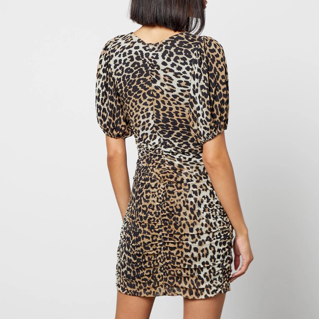 商品Ganni|Leopard-Print Recycled Stretch-Mesh Mini Dress,价格¥680,第2张图片详细描述