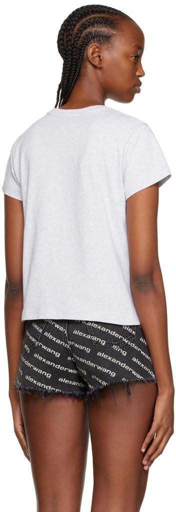 商品Alexander Wang|Gray Puff Shrunken T-Shirt,价格¥552,第5张图片详细描述