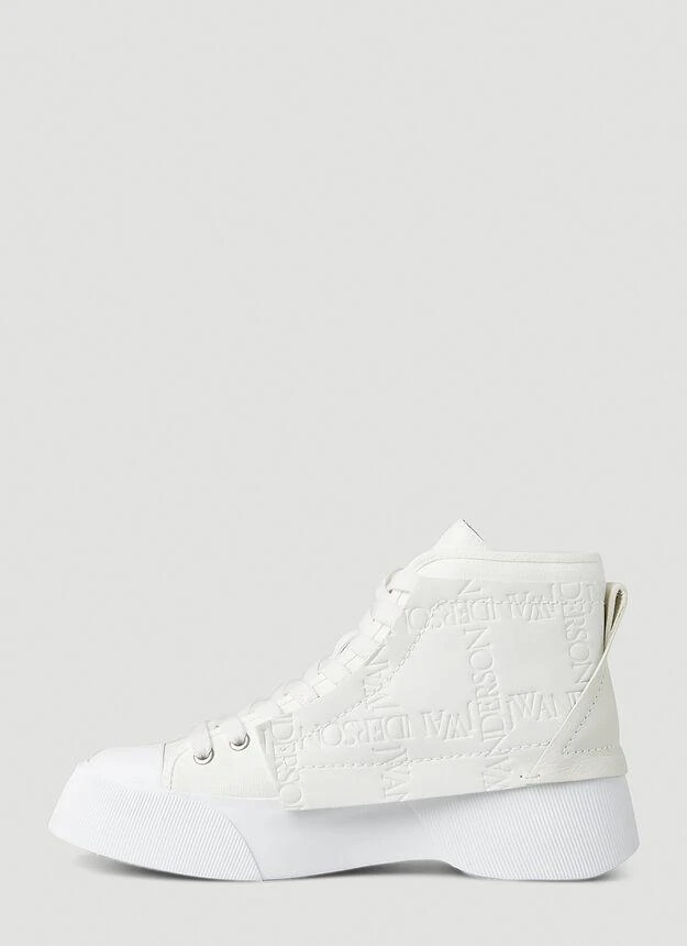 商品JW Anderson|Logo Debossed Sneakers in White,价格¥1218,第3张图片详细描述