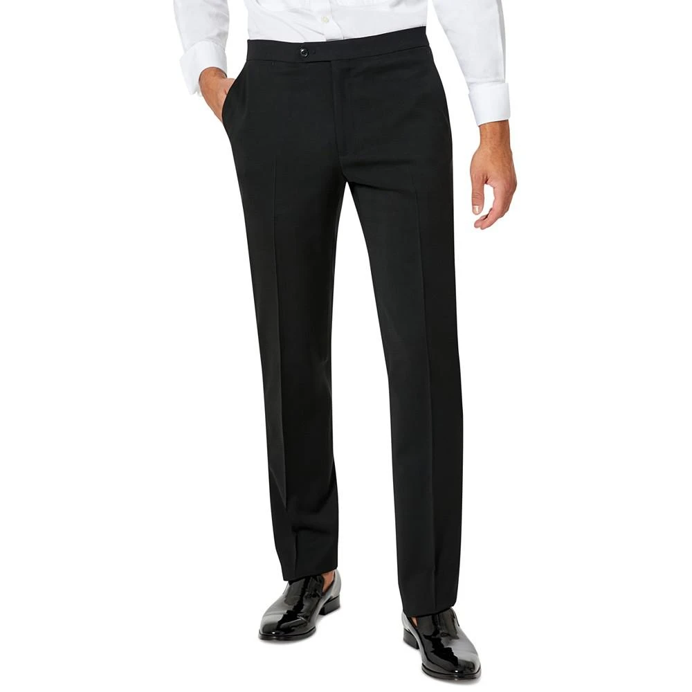 商品Tommy Hilfiger|Men's Modern-Fit Flex Stretch Black Tuxedo Pants,价格¥1396,第1张图片