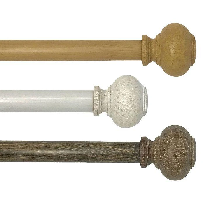 商品Elrene Home Fashions|Rhinebeck Adjustable Curtain Rod with Faux Wood Ball Finials, 48"-86",价格¥593,第5张图片详细描述