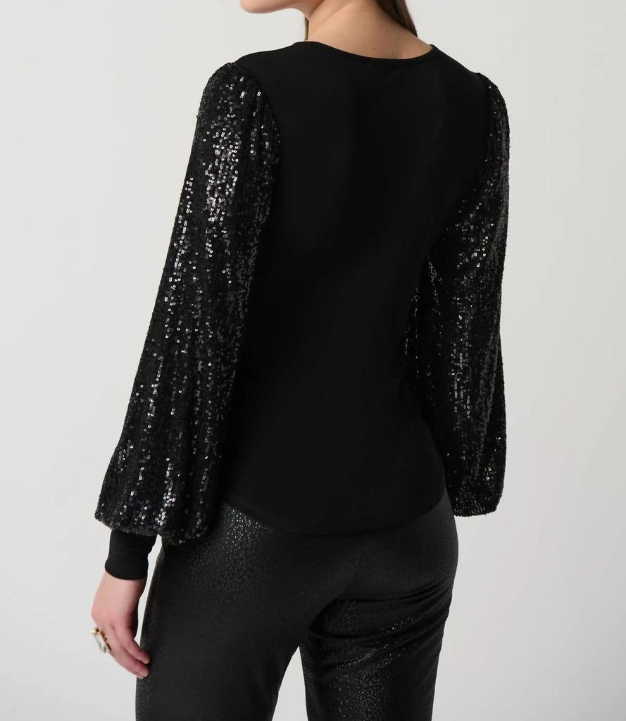 商品JOSEPH RIBKOFF|Joseph Ribkoff - SPARKLE SLEEVE TOP,价格¥1182,第4张图片详细描述