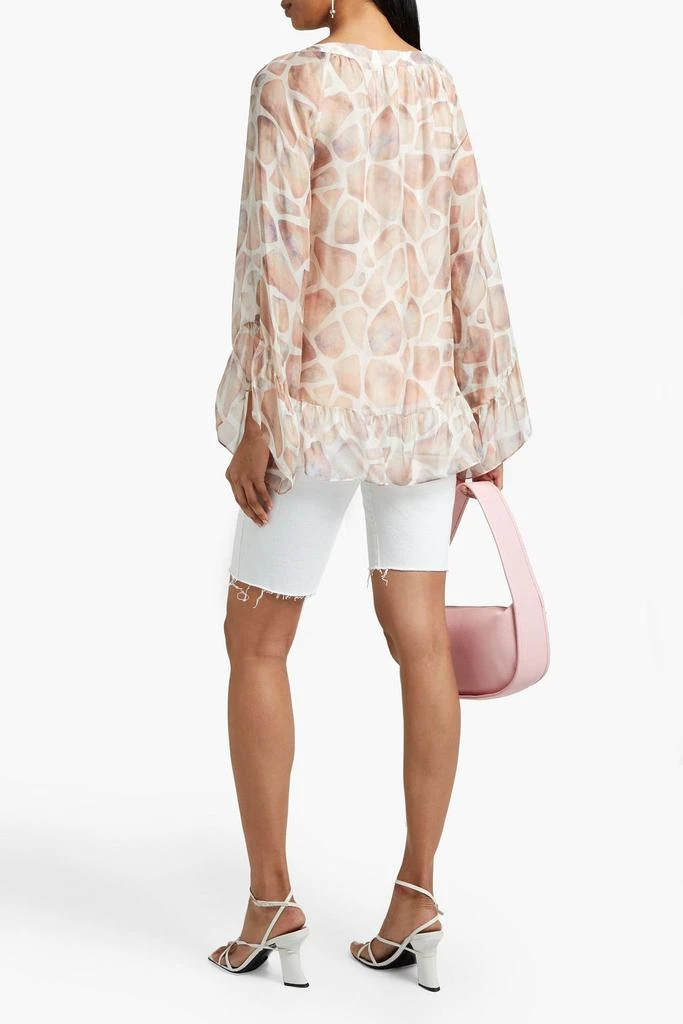 商品Rachel Zoe|Ruffled printed chiffon blouse,价格¥776,第3张图片详细描述