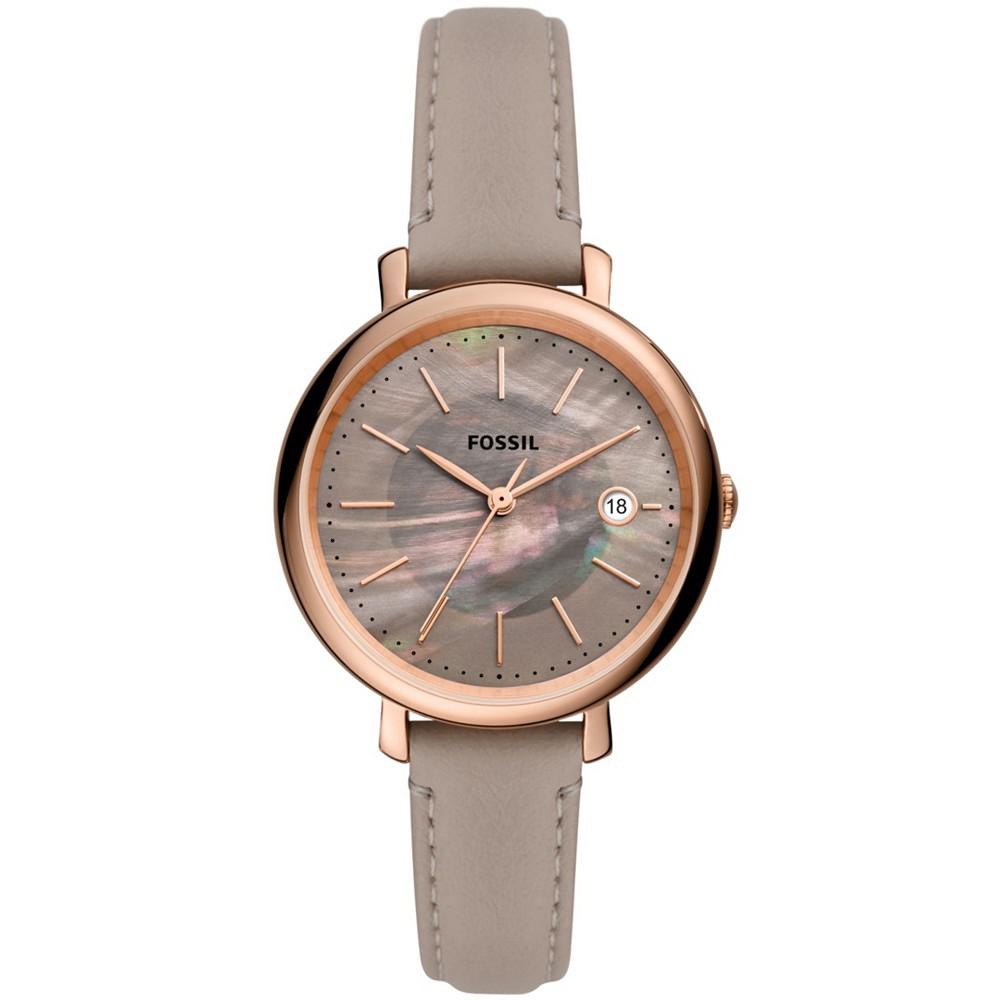 Women's Jaqueline Gray Leather Strap Watch, 36mm商品第1张图片规格展示