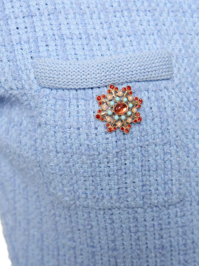 商品Self Portrait|Embellished Buttons Knit Mini Dress,价格¥2388,第3张图片详细描述