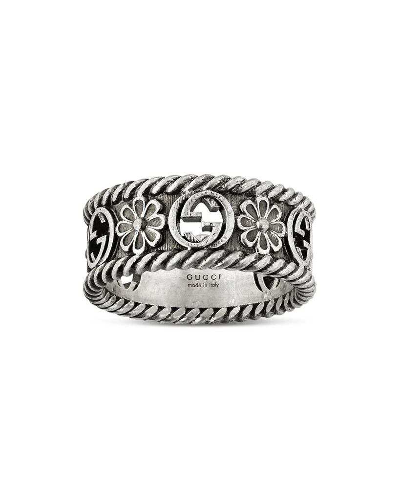 商品Gucci|Sterling Silver Interlocking G Ring,价格¥2399,第1张图片