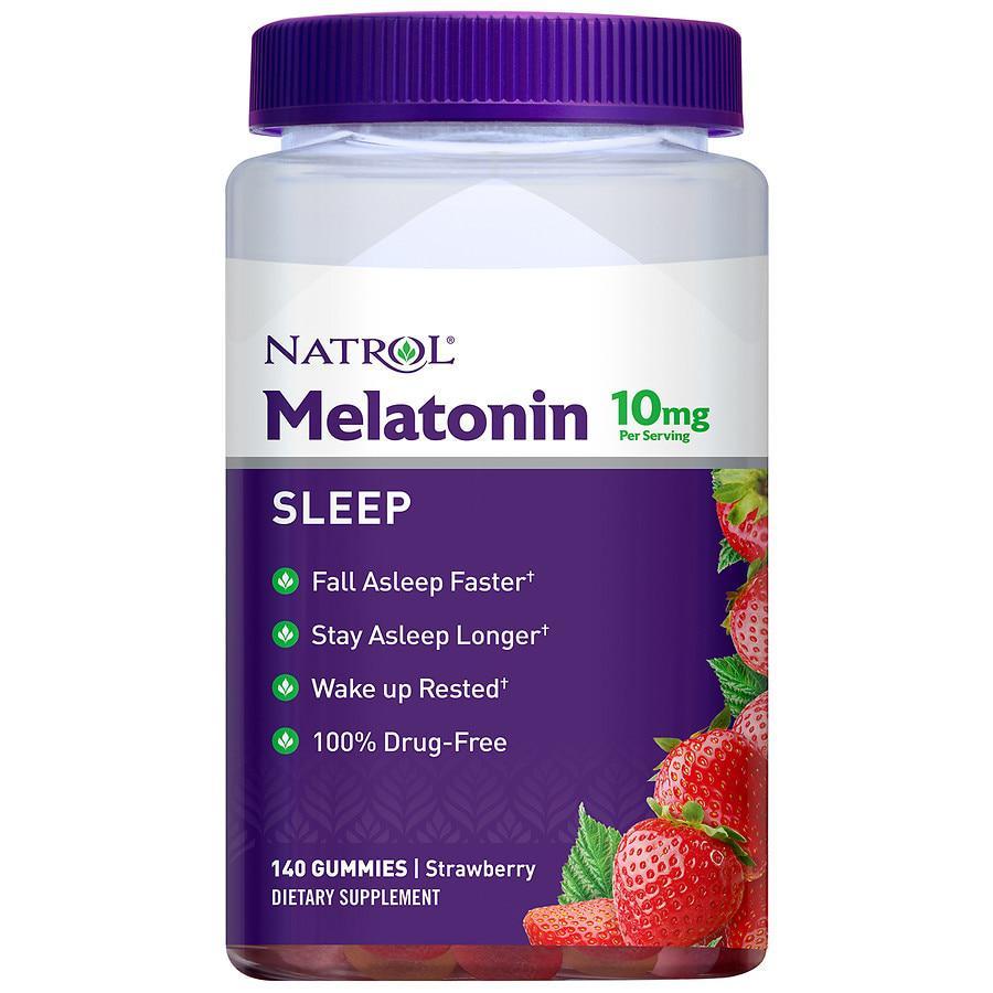 商品Natrol|Melatonin 10mg, Sleep Support, Gummies Strawberry,价格¥144,第1张图片