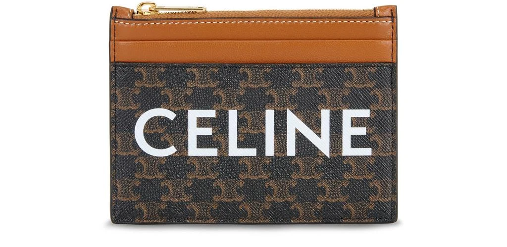 商品Celine|Celine Triomphe 系列印花帆布拉链卡包,价格¥3213,第1张图片