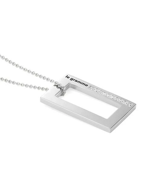 商品Le Gramme|3.4G Polished Sterling Silver &amp; Diamond Medallion Pendant Necklace,价格¥6525,第2张图片详细描述