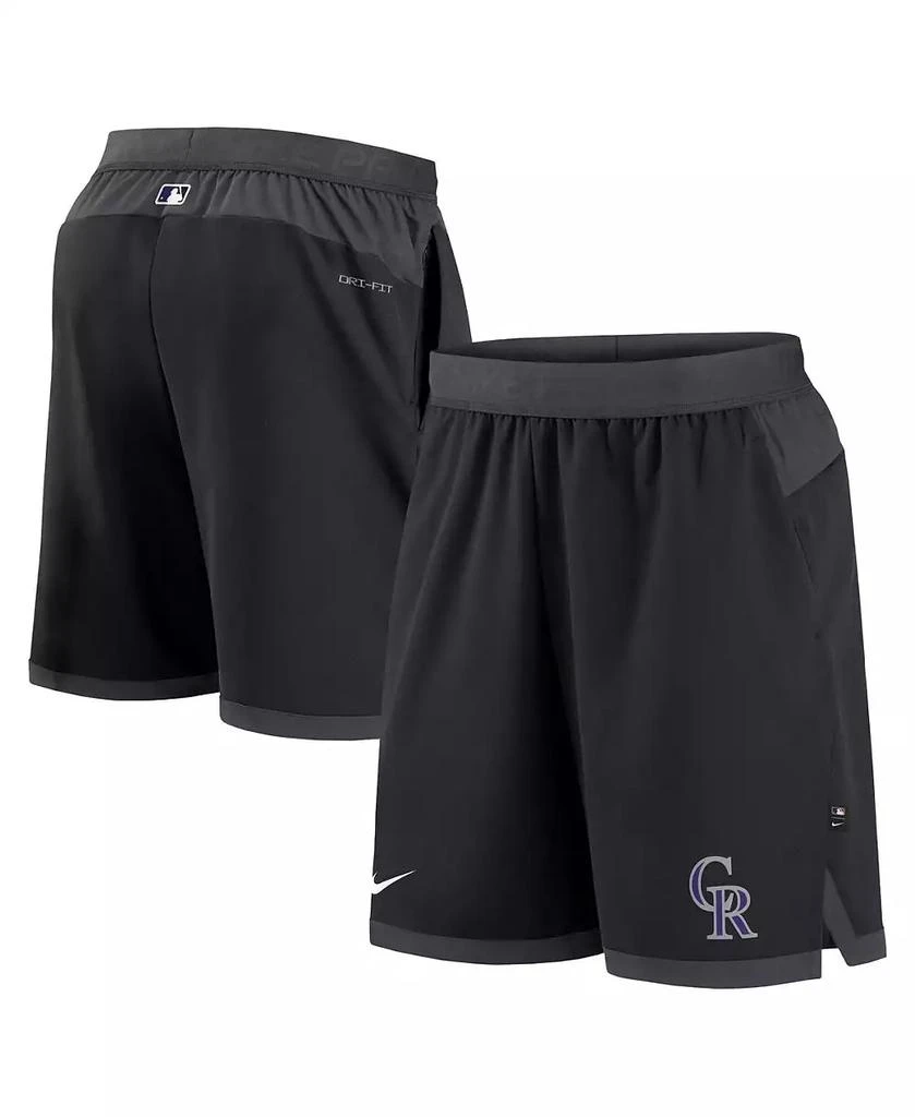 商品NIKE|Men's Black Colorado Rockies Authentic Collection Flex Vent Performance Shorts,价格¥342,第1张图片