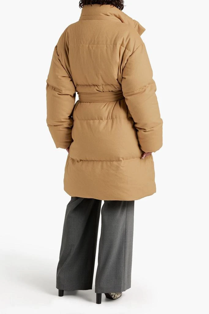 商品Joseph|Celida quilted brushed wool, TENCEL™ and cashmere-blend flannel hooded down coat,价格¥2995-¥4782,第5张图片详细描述